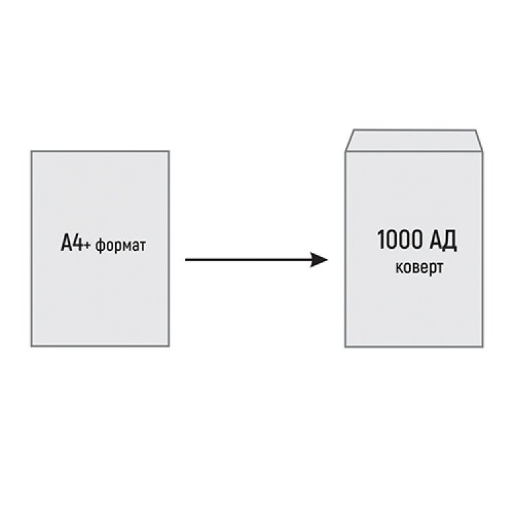 Коверт Е4/4 со фалта, 280х400х30мм